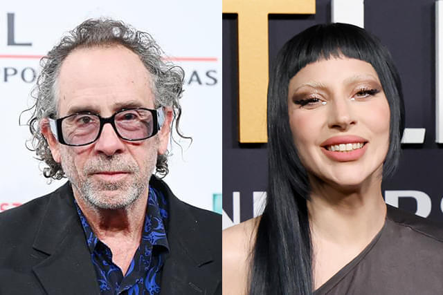 ティム・バートン(左)、レディー・ガガ(右)