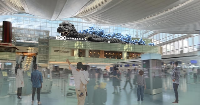 「ゴジラモニュメント」完成イメージパース図1