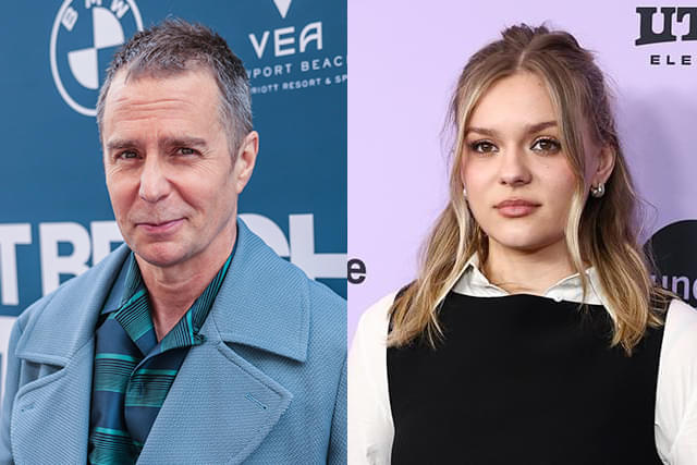 サム・ロックウェル(左)、メイジー・ステラ(右)