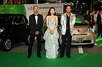 「余命」 （左から）生野慈朗監督、松雪泰子、椎名桔平