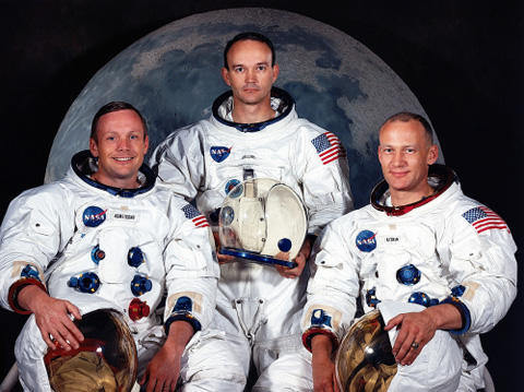 アポロ11号の乗組員 （左から）アームストロング、マイク・コリンズ、オルドリン