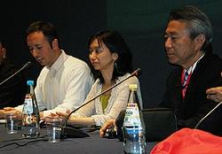 会見に出席した「K-20」の佐藤嗣麻子監督「ヤッターマン」