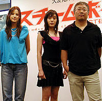 （左より）小西真奈美、鈴木杏、 大友克洋監督