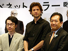 （左から）浅田彰、ベネット・ミラー監督、田中康夫知事