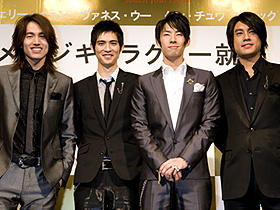 日本でも人気のF4 （左から）ジェリー・イェン、ビック・チョウ、バネス・ウー、ケン・チュウ photo: Ryoji Fukuoka 写真提供：ソニー・ミュージックジャパンインターナショナル