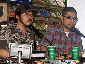 トークライブに参加した （左から）清水崇監督、豊島圭介監督