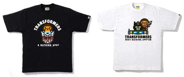 「トランスフォーマー」、BAPEとコラボでTシャツ発売