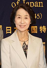 FIAF賞受賞会見に出席した 香川京子「近松物語」