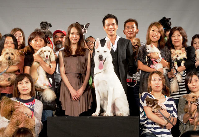 市原隼人＆戸田恵梨香、犬50頭の出迎えに満面の笑み - 画像3