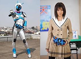 仮面ライダーなでしこを演じる真野恵梨菜
