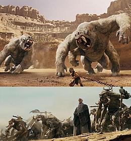 (上から)新たに公開された“大白猿”とマタイ・シャンの軍団の場面写真「ファインディング・ニモ」