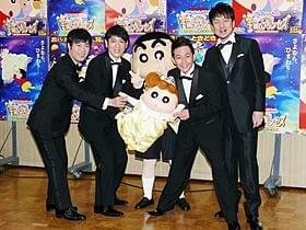 劇場版「クレヨンしんちゃん」で声優を務める 「ココリコ」遠藤章造と田中直樹、土田晃之、藤井隆