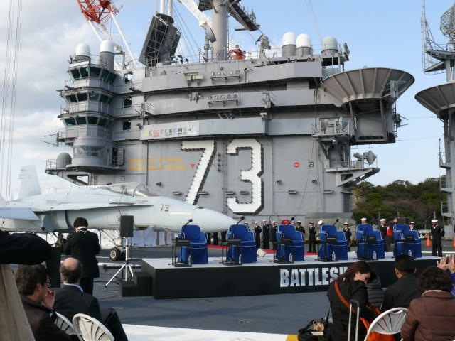 米映画「バトルシップ」日本初となる空母ジョージ・ワシントン艦上で会見 - 画像5