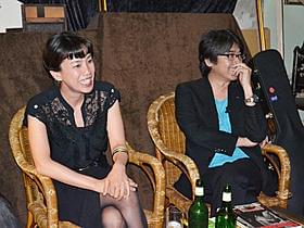 トークイベントを行った渡辺真起子、諏訪敦彦監督「ラヴ・ストリームス」
