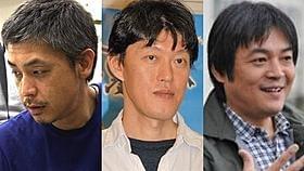 木下惠介オリジナル映像プロジェクトに参加する (左から)橋口亮輔監督、原恵一監督、本木克英監督「カルメン故郷に帰る」