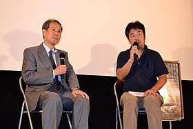 トークショーを行った長谷川三郎監督と鈴木邦男氏「ニッポンの嘘 報道写真家 福島菊次郎90歳」