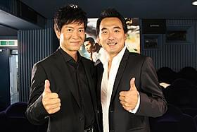 ジャパンプレミア直前のこの場が初対面となった2人だが、 すぐに意気投合「ハーバー・クライシス 湾岸危機 Black & White Episode 1」