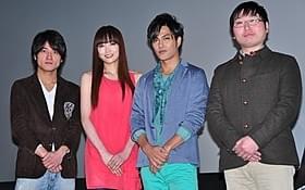 初日挨拶に登壇した佐藤江梨子、北村一輝ら「ナイトピープル」