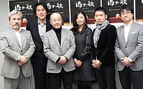会見に出席した役所広司、村治佳織、発起人の岩代太郎ら「カムイ外伝」