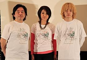 「インターミッション」初日挨拶に登壇した (左から)樋口尚文監督、秋吉久美子、染谷将太「インターミッション」