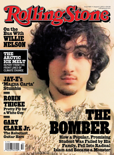 ボストンマラソン爆発事件容疑者を表紙にしたローリング・ストーン誌に不買運動