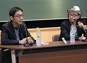 「うたかたの日々」について語った野崎歓(左)と菊地成孔「うたかたの日々」