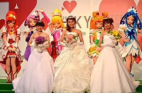 雨にも負けずウエディングドレス姿を披露「映画 ドキドキ!プリキュア マナ結婚!!?未来につなぐ希望のドレス」