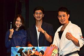 主演作が封切られた丞威、小池唯、子安真悟「琉球バトルロワイアル」