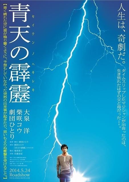 劇団ひとり初監督作の公開日決定 ポスターでは“青天の霹靂”が大泉洋を直撃