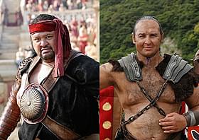 グラディエーターになりきった曙&琴欧洲「テルマエ・ロマエ」