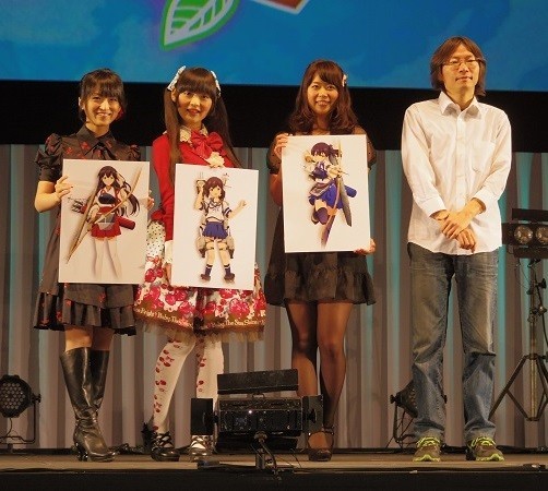 「AnimeJapan2014」のイベントに登壇した 声優陣と、それぞれが演じる艦娘のビジュアル