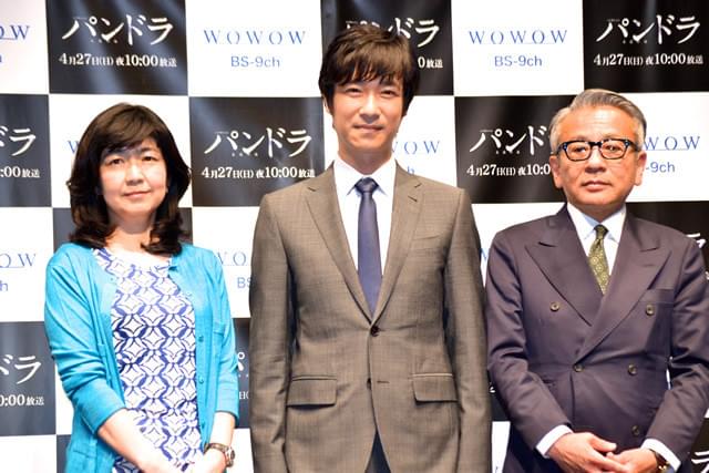 （左より）井上由美子、堺雅人、河毛俊作監督