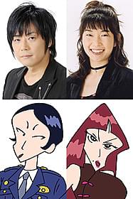 映画「クレしん」に出演する声優 遊佐浩二(左上)と一