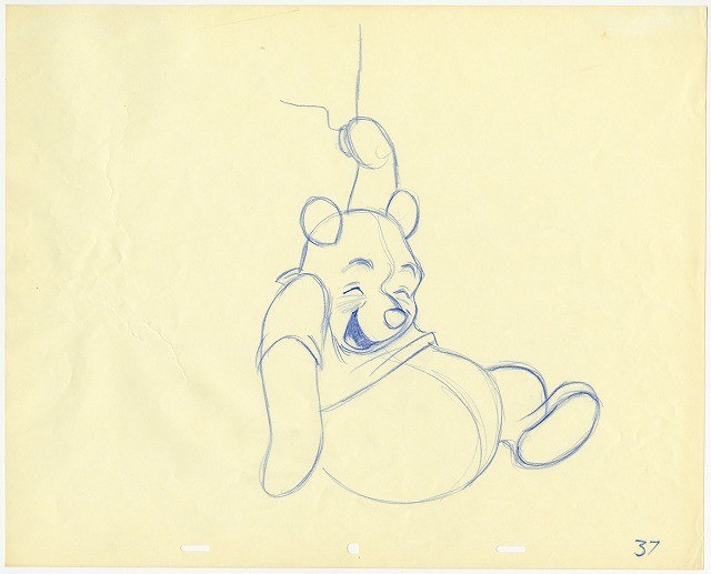 「プーさんとはちみつ」原画（クリーンナップ）（1966）ウォルト・ディズニー・アーカイブス