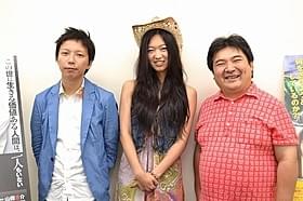 (左から)内藤監督(「パズル」)、 佐々木、井口監督(「ライヴ」)「ライヴ」