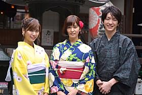 浴衣姿で「トリハダ」大ヒットを祈願「トリハダ 劇場版2」