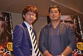 (左から)アクションに引き込まれたという小宮と高田「サボタージュ」