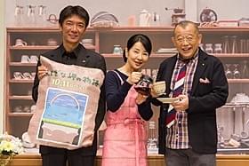 (左から)成島出監督、吉永小百合、笑福亭鶴瓶「ふしぎな岬の物語」