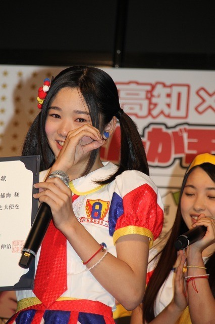 AKB48中野郁海、故郷・鳥取の「ふるさと大使」サプライズ任命に感涙 - 画像1