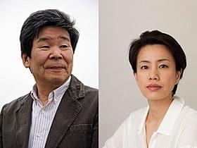 三鷹コミュニティシネマ映画祭に来場する高畑勲監督(左)と渡辺真起子「火垂るの墓(1988)」