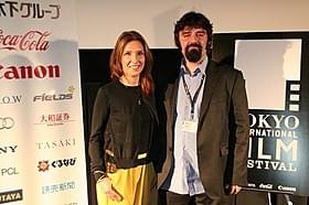 記者会見に出席したマルギタ・ゴシェバ、ペタル・バルチャノフ監督