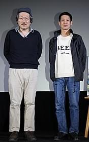 舞台挨拶に登壇した加瀬亮とホン・サンス監督「自由が丘で」