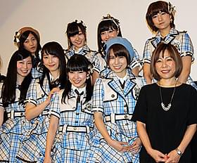 舞台挨拶に立った「SKE48」の松井玲奈、大矢真那ら「アイドルの涙 DOCUMENTARY of SKE48」