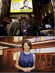 (上)「バードマン」の一場面 (下)TVスポットのナレーションを務める米倉涼子「バードマン あるいは(無知がもたらす予期せぬ奇跡)」