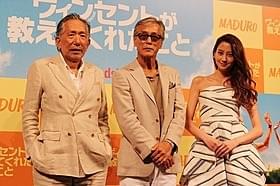 (左から)岸田一郎、岩城滉一、河北麻友子「ヴィンセントが教えてくれたこと」