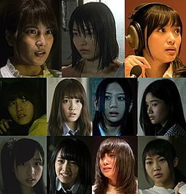 横山由依(上段中央)らが主演する 「劇場霊」スピンオフドラマが放送「劇場霊」