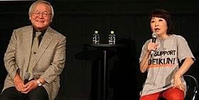 「機動戦士ガンダム」に携わった 当時を振り返った安彦良和総監督(左)「機動戦士ガンダム THE ORIGIN I 青い瞳のキャスバル」