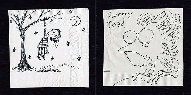 奇才ティム・バートンの“ナプキンアート”を凝縮した画集が発売 - 画像2