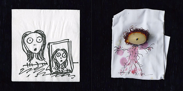 奇才ティム・バートンの“ナプキンアート”を凝縮した画集が発売 - 画像4