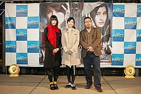 大阪でトークイベントに出席した橋本愛、竹内結子、中村義洋監督「残穢(ざんえ) 住んではいけない部屋」